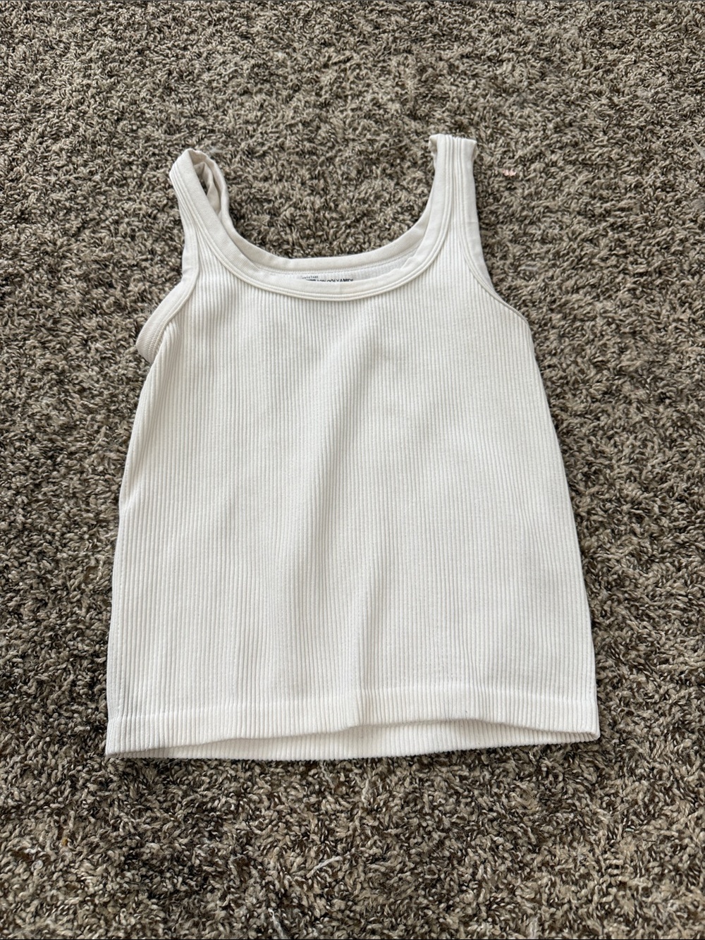 Pretty Little Thing white ribbed tank